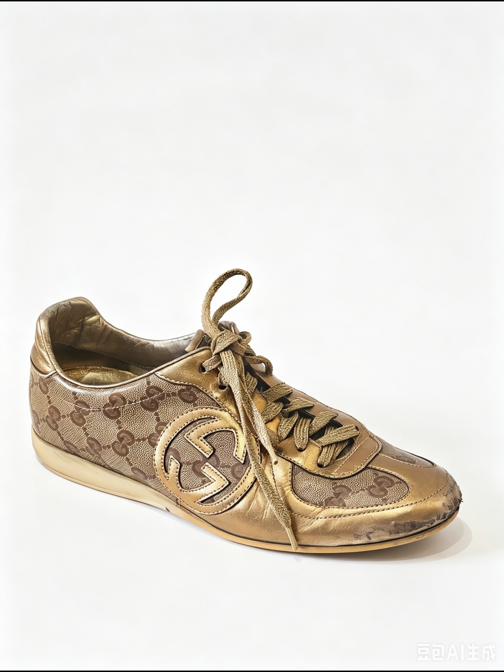 Gucci Gold GG Canvas Sneaker